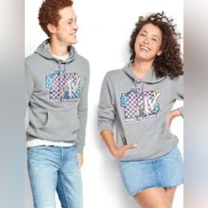 Old Navy MTV Gender Neutral Hoodie S Grey